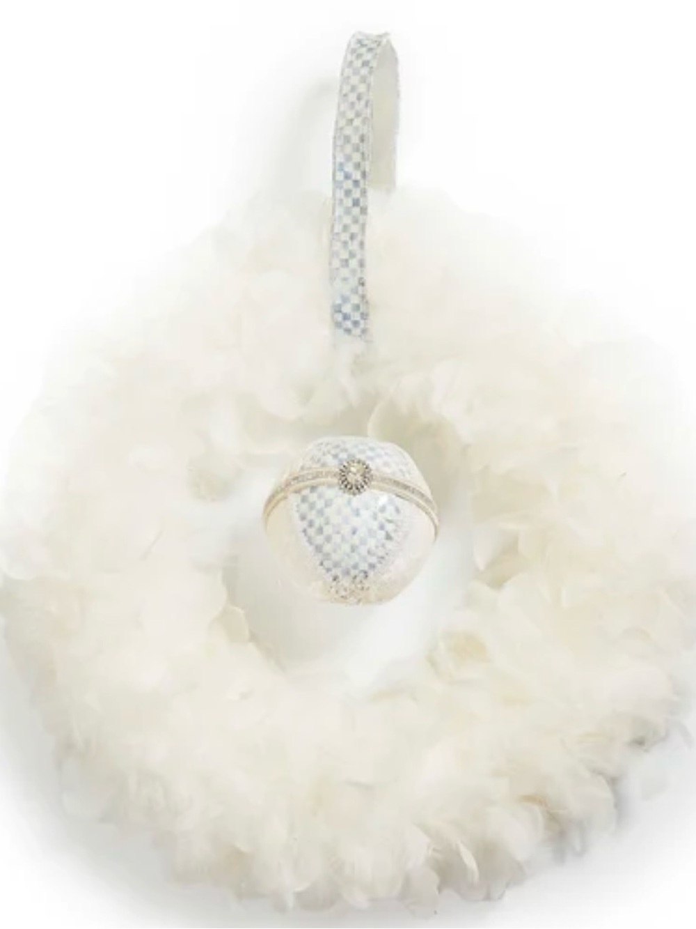 Crystal Palace feather wreath Mackenzie Childs